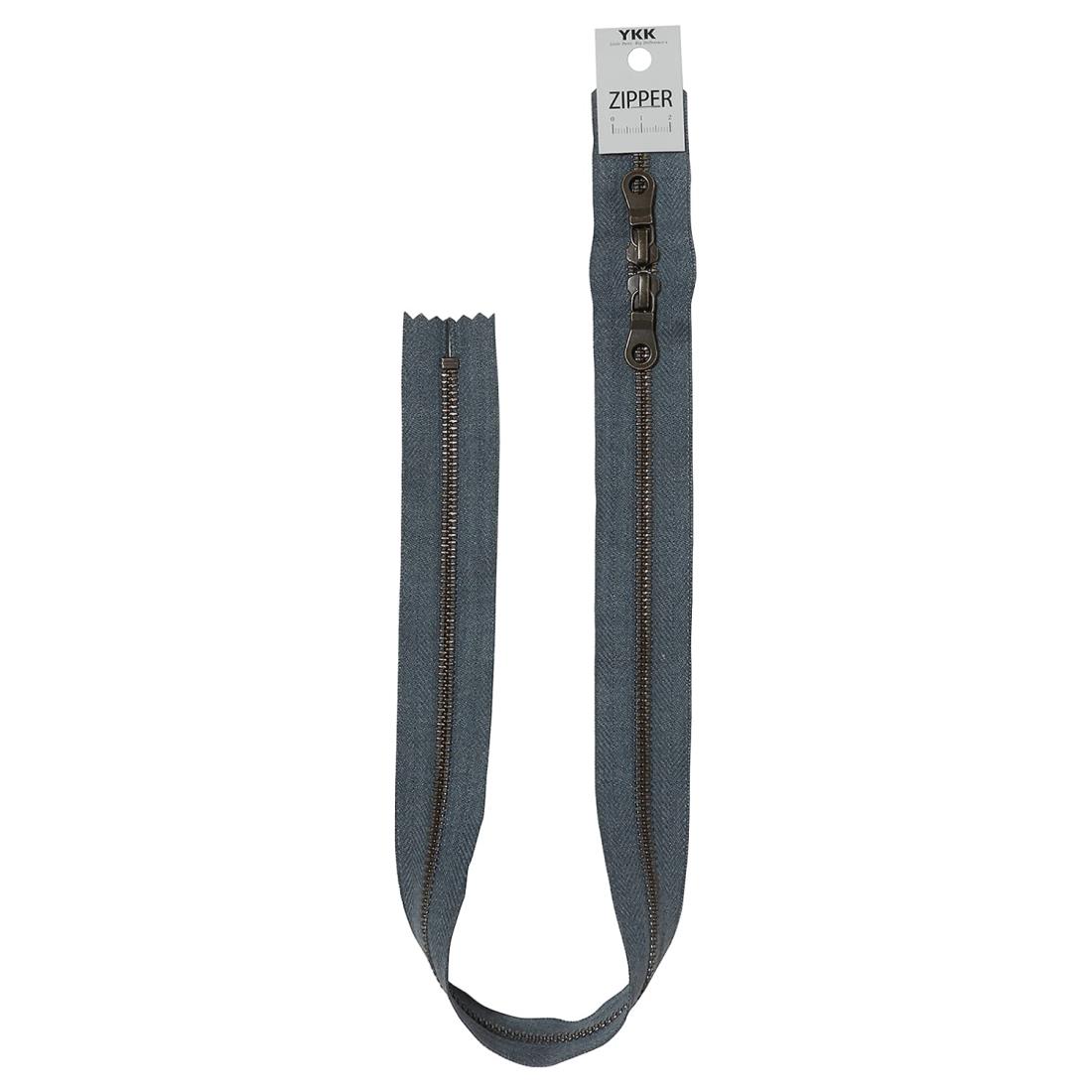 YKK マーブルテープファスナー 長さ60cm 両開き #W560 ブルーグレー系 5MTGKB-60SH