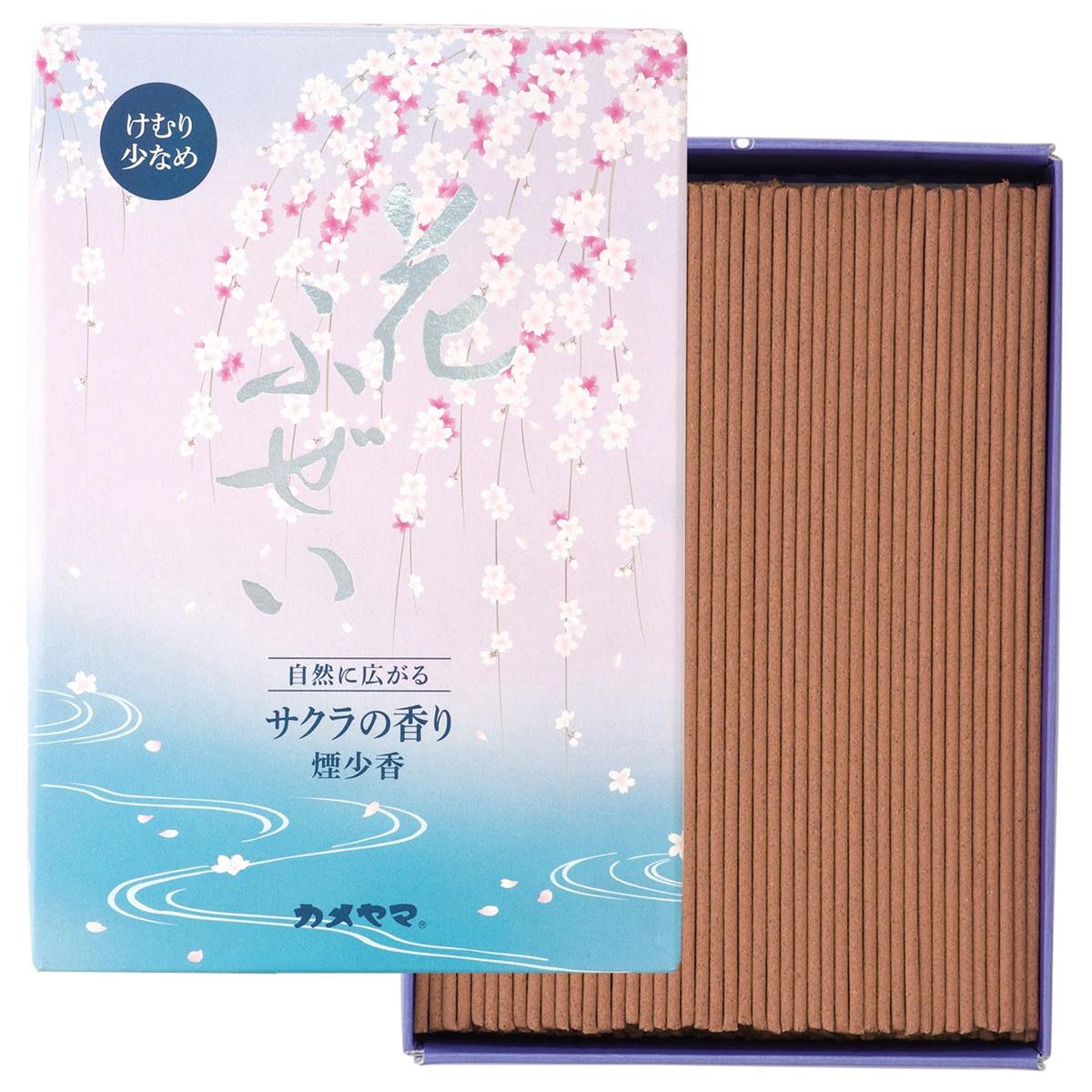 カメヤマ 花ふぜい 桜 煙少香 徳用大型 約220g 約500本 お線香 お香 煙少ない