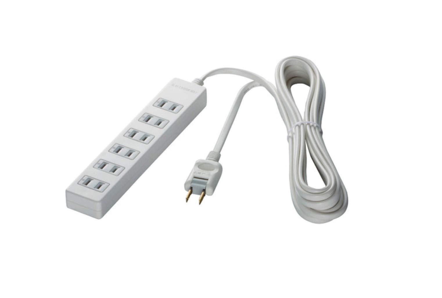 バッファロー BUFFALO 2ピン電源タップ 6個口 雷サージガード 1m ホワイト BSTAPSG2610WH