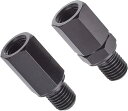 キタコ(KITACO) ミラーアダプターセット MA-13 対辺14mm 10mm逆ネジ変換アダプター/10mmスペーサー 黒 0900-505-10131