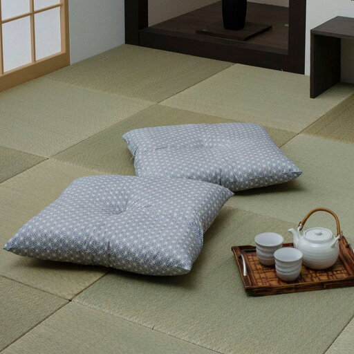 イケヒコ 座布団 銘仙判 日本製 錦 ブルー 約55×59cm 2枚組 #3565720 イケヒコ 座布団 銘仙判 日本製 錦 ブルー 約55×59cm 2枚組 #3565720