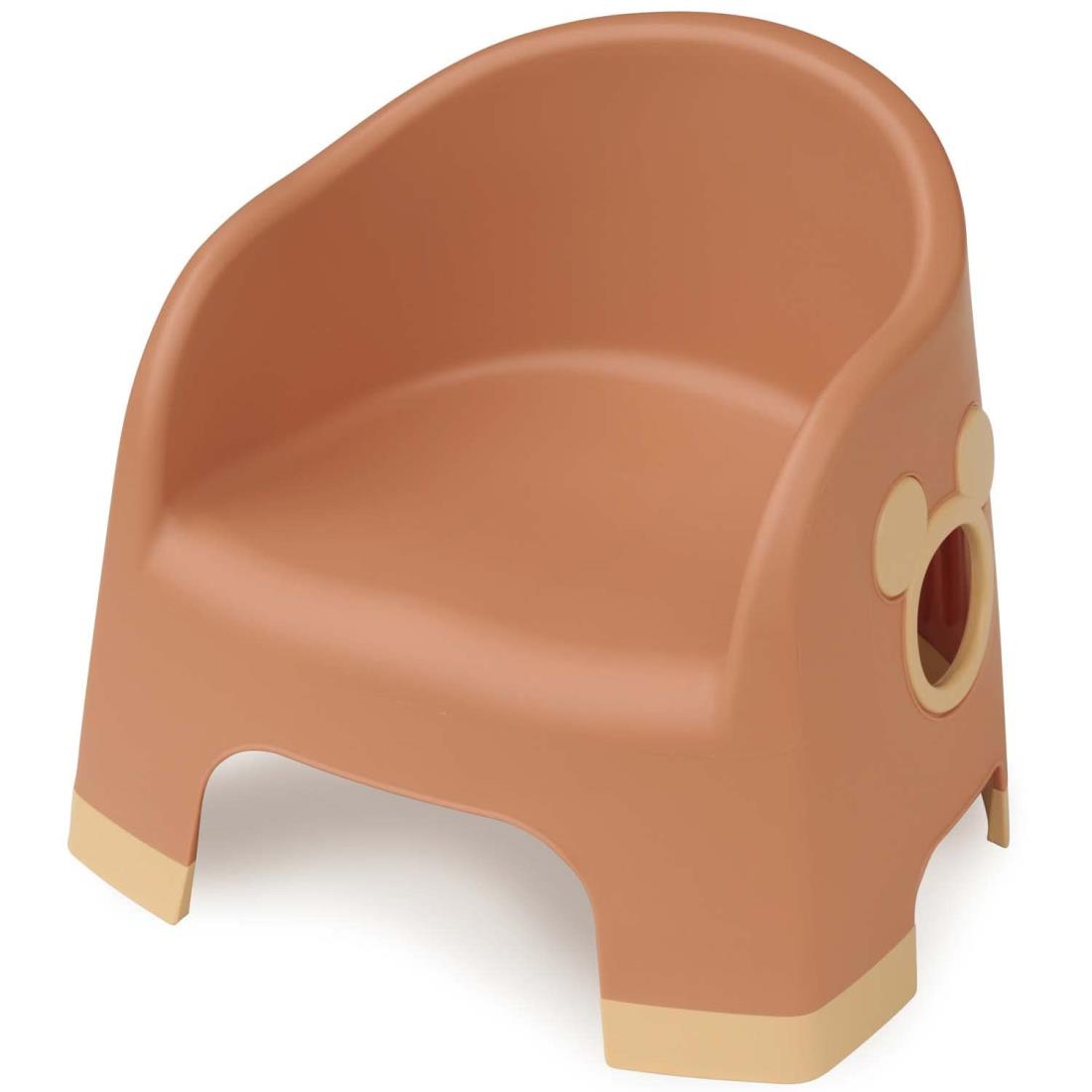 錦化成 ミッキーマウス ベビーチェア ララ チェア テラコッタ 幅37.5×奥行34×高さ32cm 日本製(4)