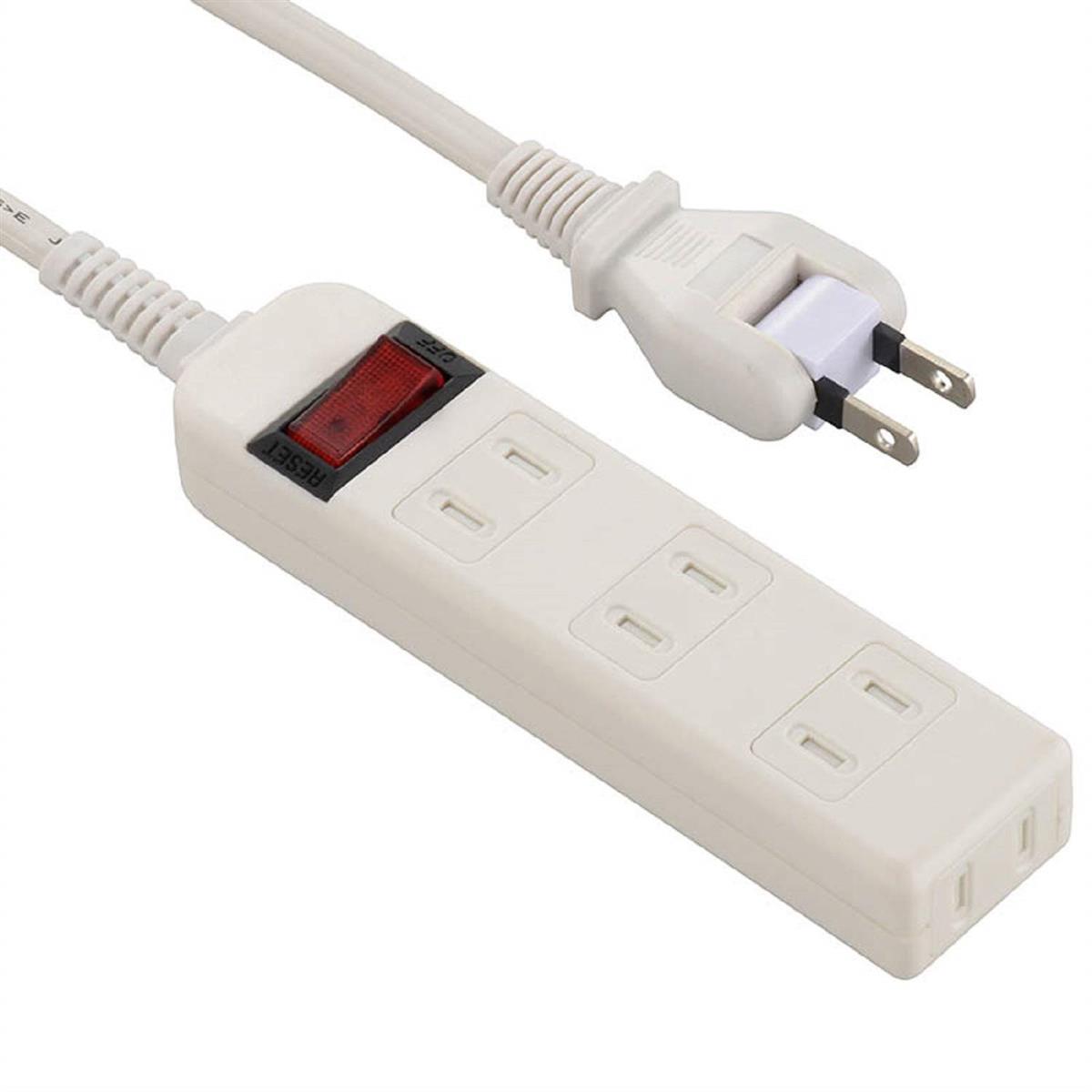 オーム電機 ブレーカー付安全タップ 4個口 3m 白 HS-TV43S-W 00-5034 OHM