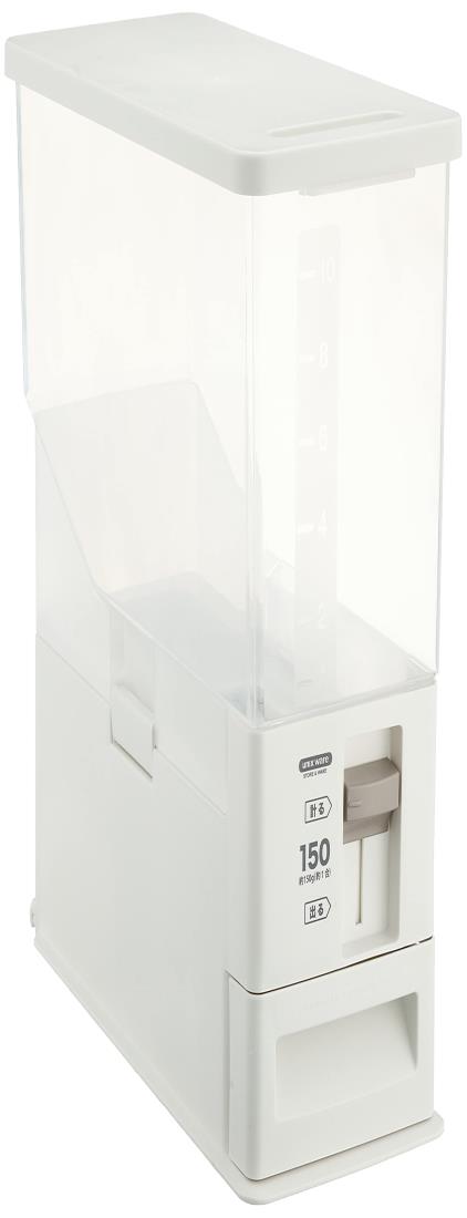 アスベル 米びつ 無洗米対応 計量米びつ 分解できる 12kg 白 丸洗い可能 A7503