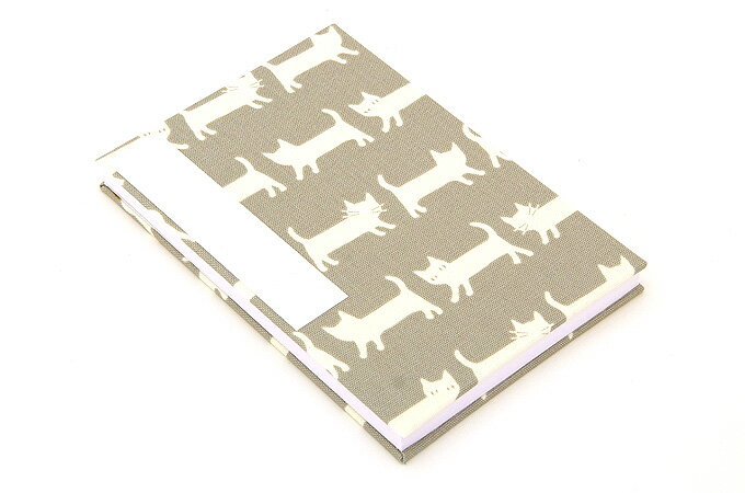 御朱印帳（納経帳）猫さんシルエット（グレー）蛇腹　朱印帳　納経帳　集印帳　かわいい