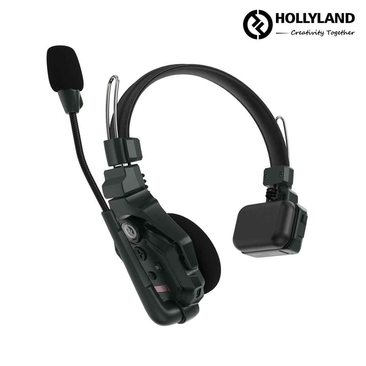Hollyland Solidcom C1 ワイヤレスインカム マスターヘッドセット バッテリー2個付き Solidcom C1 マスターヘッドセット 小型軽量ヘッドセット 設定不要 箱から出してすぐに使える同時通話システム