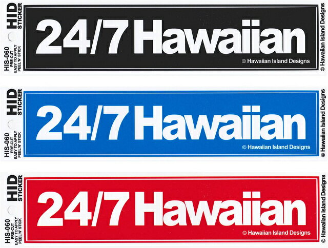 ハワイアン ステッカー デカール シール HID (24/7 Hawaiian) メール便対応可 ハワイアン雑貨 ハワイ お土産 ハワイアン 雑貨 インテリア ハワイ雑貨
