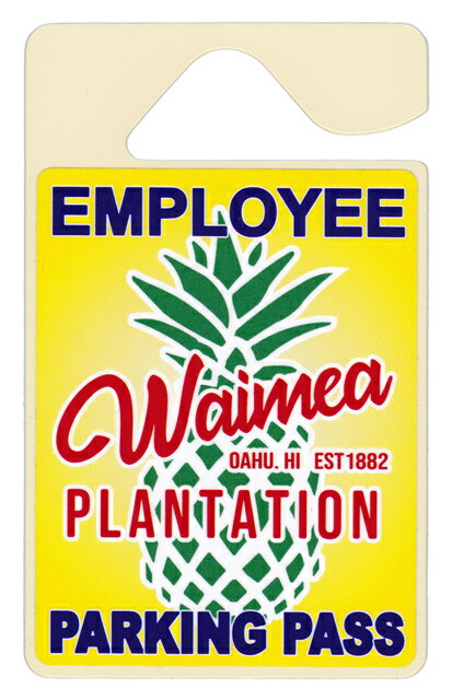 ハワイアン雑貨 ハワイアン 雑貨 パーキング パーミットタグ (Waimea PLANTAION) メール便対応可 ハワイアン雑貨 ハワイ お土産 ハワイアン インテリア