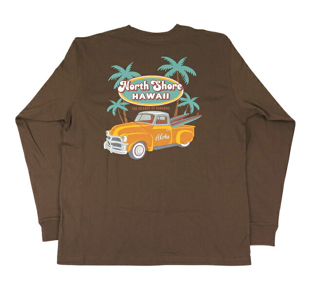 長袖 Tシャツ メンズ Hulalani Hawaii フララニ ハワイアン (メンズ/ブラウン) 234HU1LT033 サーフブランド 送料無料 ハワイアン雑貨 ハワイアン 雑貨 ハワイ