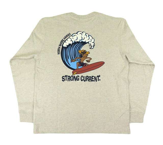 長袖 Tシャツ メンズ STRONG CURRENT ストロングカレント ハワイアン (メンズ/アイボリー) 234SC1LT067 サーフブランド 送料無料 ハワイアン雑貨 ハワイアン ハワイ