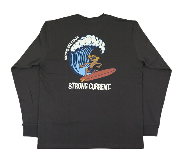 長袖 Tシャツ メンズ STRONG CURRENT ストロングカレント ハワイアン (メンズ/チャコールグレー) 234SC1LT067 サーフブランド 送料無料 ハワイアン雑貨 ハワイアン ハワイ