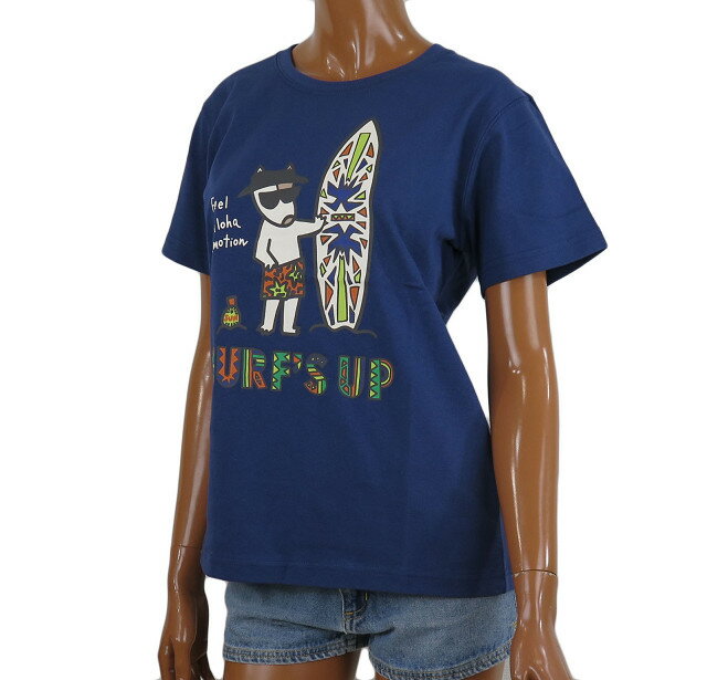 半袖 Tシャツ レディース SURF'S UP サーフズアップ (レディース/ネイビー) ハワイアン雑貨メール便対応可 サーフブランド ハワイアン 雑貨 ハワイ ハワイアン