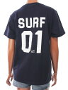 SALE 半袖 Tシャツ ハワイアン雑貨 レディース ハレイワ ハワイアン Tシャツ (ネイビー) SURF 01 メール便対応可 ハワイアン雑貨 サーフブランド ハワイアン 雑貨 ハワイ サーフ