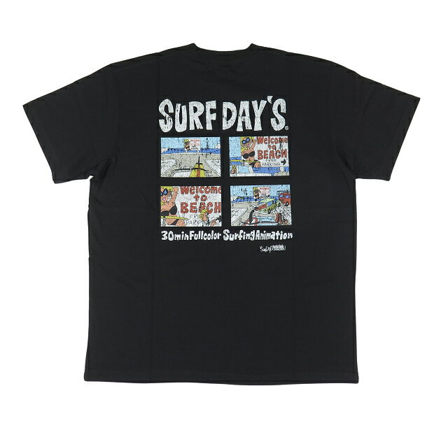 半袖 Tシャツ メンズ サーフデイズ SURF DAY'S 新作 (メンズ/ブラック) サーフブランド ハワイアン雑貨 242SF1ST065 おしゃれ ハワイアン カジュアル