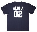SALE 半袖 Tシャツ ハワイアン雑貨 メンズ ハレイワ ハワイアン Tシャツ (ネイビー) ALOHA 02 メール便対応可 ハワイアン 雑貨 サーフブラン...