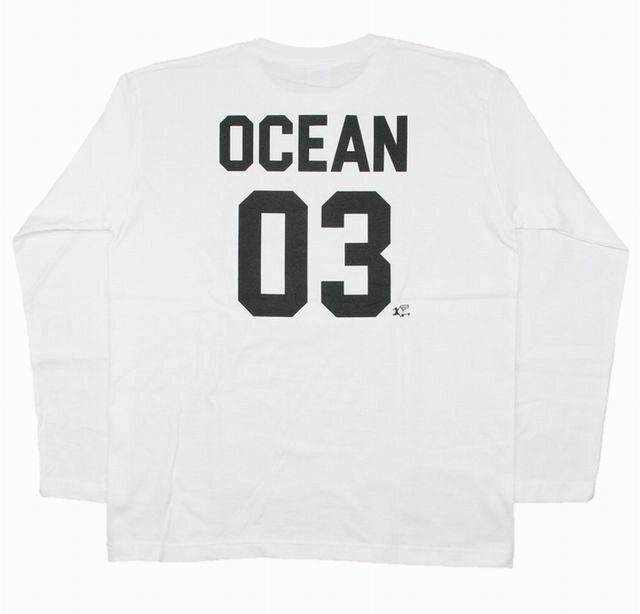 SALE ハワイアン雑貨 ハワイアン 雑貨 ハレイワ メンズ 長袖 Tシャツ(ホワイト) OCEAN 03 メール便対応可 ハワイアン雑貨 サーフブランド ハワイアン 雑貨 ハワイ ハワイアン