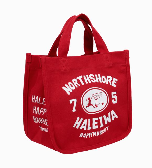 ハワイアン トートバッグ ハワイアン雑貨 ハレイワ HALEIWA ノースショア プリント ミニトートバッグ (レッド) ハワイアン雑貨 HLBG-1953BLK サーフブランド ハワイアン 雑貨 ハワイアン ハレイワ ハッピーマーケット