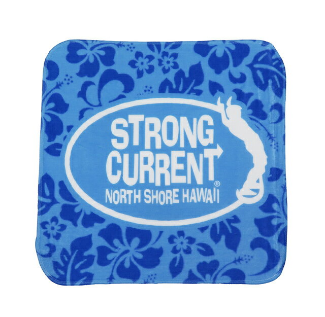ハワイアン ハンドタオル ハワイアン雑貨 ストロングカレント STRONG CURRENT ハンカチ (サーフ/ブルー) ハワイアン雑貨 ギフト ハワイ ハワイアン メール便対応可