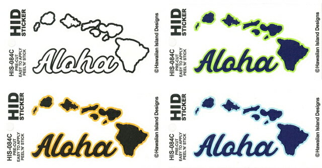 Rakuten - ステッカー シール デカールシール HID アイランドデザイン (ALOHA) メール便対応可 ハワイアン雑貨 ハワイ ハワイアン インテリア ハワイ雑貨