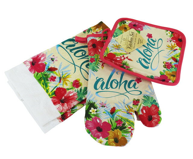 キッチン３点セット（アロハフローラル)