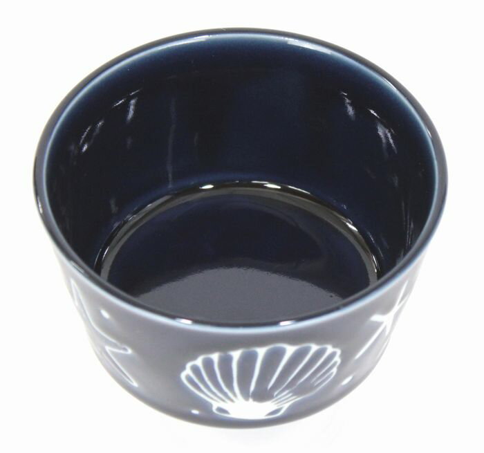 シェル柄 ボウル 小鉢 Sサイズ (ネイビー) 