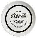コカコーラ COCA-COLA お皿 プレート メインプレート (ホワイト/ブラック) COCE-2102A 陶器製 食器 アメリカ雑貨 ハワイ ギフト ハワイアン インテリア