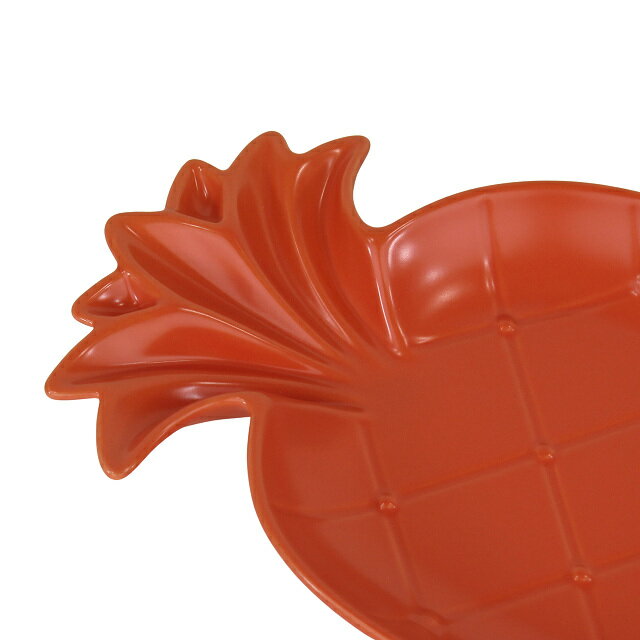 ハワイアン雑貨 お皿 プレート メインプレート パイナップルプレート (オレンジ) 陶器製 食器 ハワイ ギフト ハワイアン インテリア