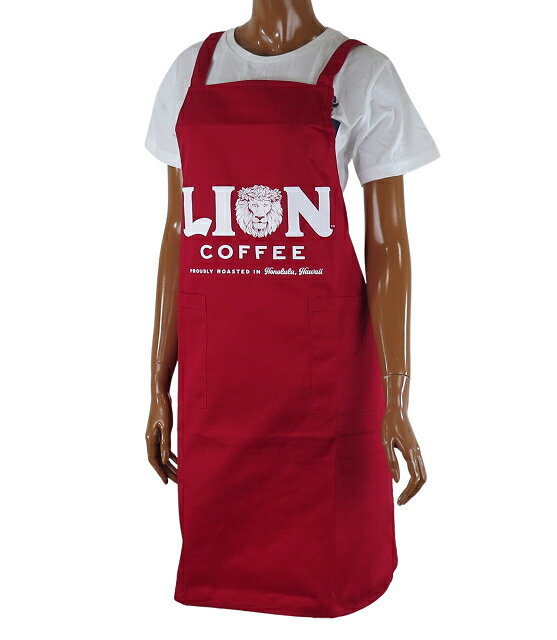 ハワイアン エプロン ライオンコーヒー LION COFFEE 送料無料 ハワイアン雑貨 おしゃれ メール便対応可 ハワイ雑貨 ハワイアンのサムネイル