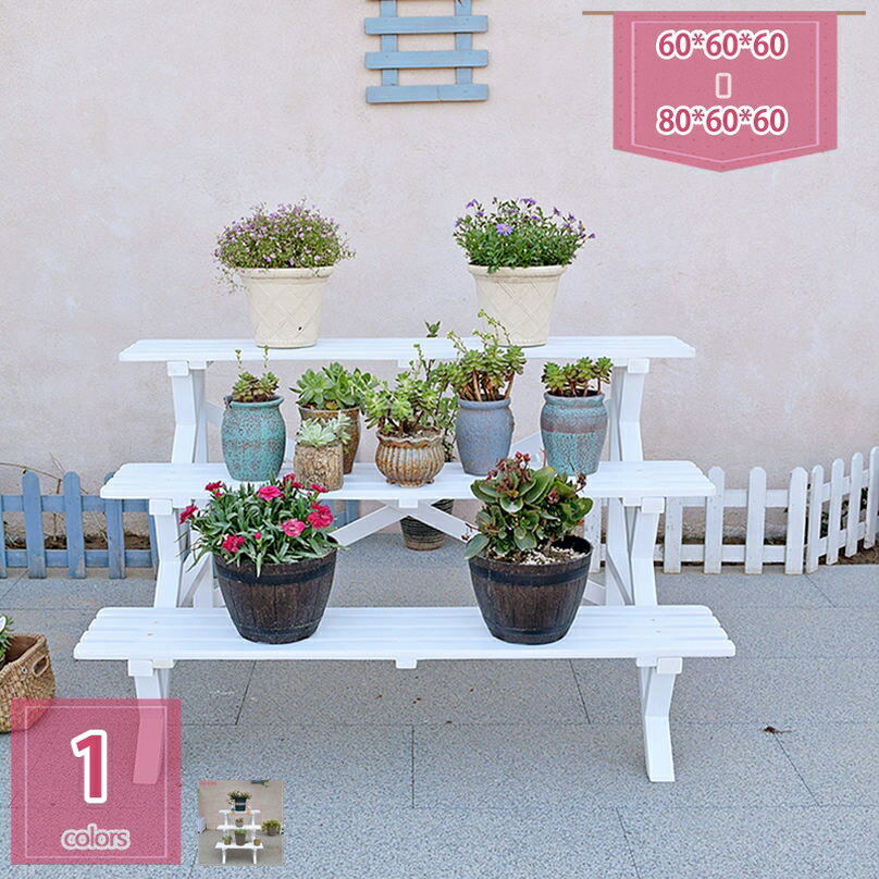 2000円OFFクーポン 木製 3段 フラワースタンド ガーデニング フラワー 園芸 ラック 棚 鉢植え スタンド 盆栽棚 軽量 頑丈 屋外 室内 プランタースタンド 植木鉢スタンド 園芸ラック 植物棚 多肉植物 花台 植物スタンド飾り台 花収納 holosbird-goods1