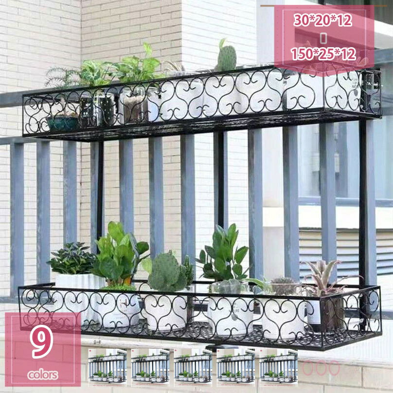 1000円OFFクーポン 鋳鉄製植物ハンガー ハンギングフラワーバスケット ネジ付きフラワーバスケットウォ..