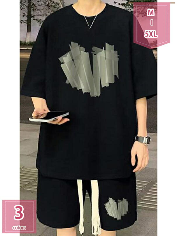 表地：ポリエステルメイン素材：ポリエステル【セット内容】Tシャツ+ハーフパンツ。トップスが着るだけでこなれ感をアップしてくれます。ショーツは太ももにスキマができるようにワイドシルエットで仕上げました！【快適生地】ポリエステルの柔らかい素材で、柔軟さ、軽量さ、通気性、速乾性などに優れ、どんな動きにも体のラインに沿うようなフィット感を持ち、長時間の着用でも穿き心地が快適です。【便利なディテール】ウェストはゴムと紐で調節しやすくなって、リラックス感とストレスフリーでフィットな穿き心地。両サイドにポケットをしっかりと配置、機能性もアップ！【合わせやすい】上下セットはもちろん、単品使いもしやすいおしゃれなセットアップです。トップスやボトムスを変えることで幅広い着こなしが可能です。カジュアルなスタイルでまとめて、さらっと着こなせるお手軽さが魅力!【適用の場合】夏を遊ぶ旬コーデで、着回し自在、年齢を選ばず、日常着・通勤通学・部屋着・カジュアルコーディにもスポーツ・アウトドアにも活躍できる ジャージ メンズ 上下セット です。【商品仕様】 素材：ポリエステル、その他 対象：メンズ サイズ：M-5XL （単位：cm）サイズ表によって選択ください。　 季節：春 夏 秋 セット内容：半袖tシャツ＆ショートパンツ2点セット 【選ばれる理由】 盛夏に向けて通気性が良い素材を使用。 軽くてサラッと着れる肌触りのいい生地なので、ごわつきなく着用できるシャツセットアップです。 シーズンや流行に左右されないクルーネックのビッグTはメンズなら何枚でも持っていたい商品。 半袖＆短ズボンならではの開放感で、 蒸し暑い夏の夜も快適にお過ごいいただけます。 上下別で活用いただけるので、これ1着で色んなコーデを楽しめます！ ウエストはゴムで 適度に効いて、紐付きで便利です。 野暮ったくなり過ぎず、楽に履いていただける採寸にこだわりました。 【注意事項】 ※表示サイズがある場合、多少の誤差(約1-3cm、)が生じる場合がございます。 ※製造上、細かな汚れやシワ糸のほつれが発生する場合がございます。 ※モニターの発色の具合によって実際のものと色が異なる場合が御座います。 【関連キーワード】セットアップ 2点セット 大きいサイズ 小さいサイズ カジュアル リクルート 卒園式 卒業式 入学式 入園式 お宮参り 七五三 結婚式 パーティー 謝恩会 通勤 服装 スカート パンツ 春 夏 秋掲載内容は検索参考用であり、製品説明を構成するものではなく、実際セットアップ レディース きれいめ スカート 冬 パンツ 春 パンツ 大きいサイズ 大きい 夏 きれいめ 春 夏 春 韓国ファッション スカート 春 夏　ミニ ジャージ 夏 白 春夏セットアップ キッズ 男の子 夏 半袖 洋服セット 半袖 黒 160 運動 110 フォーマル 男の子 スーツ キッズ フォーマル セットアップ ベビー 初節句 出産祝い 結婚式 御酒落 子供服セットアップ 夏 キッズ 160 大きいサイズ メンズ スポーツ メンズ レディース 部屋着 夏用部屋着セットアップ メンズ スーツ セットアップ キッズ 夏 女の子 夏 男の子 スポーツセットアップ レディース 春 カジュアル パンツ 4L トレンド綺麗見せパンツ 50代 スウェット 夏 スカート 綿 白 ジャージ スウェットパーカー 高身長 フォーマル スカート