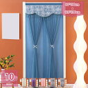 虫除けカーテン のれん レース フリル 2重のれん マジックテープ レイヤード タッセル付き 北欧 ロング 暖簾 目隠し カーテン 間仕切り 姫系 和風 キッチン リビング 玄関 飲食店 出入り口 洗面所 部屋 インテリア holosbird-goods1