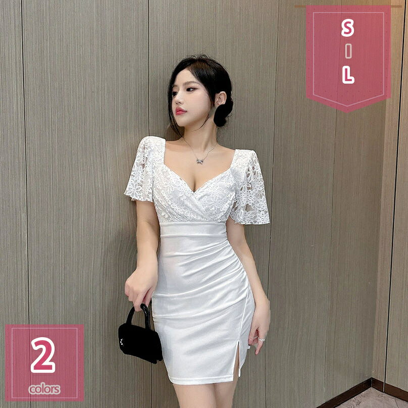 ミニドレス 透け ミニワンピース レース タイト vネック ボディコン セクシー レディース ナイトウェア 魅せる クラブドレス 花柄 キャバ嬢 ドレス パーティー フリル リボン 切り替え カシュクール ワンピ holosbird-goods1