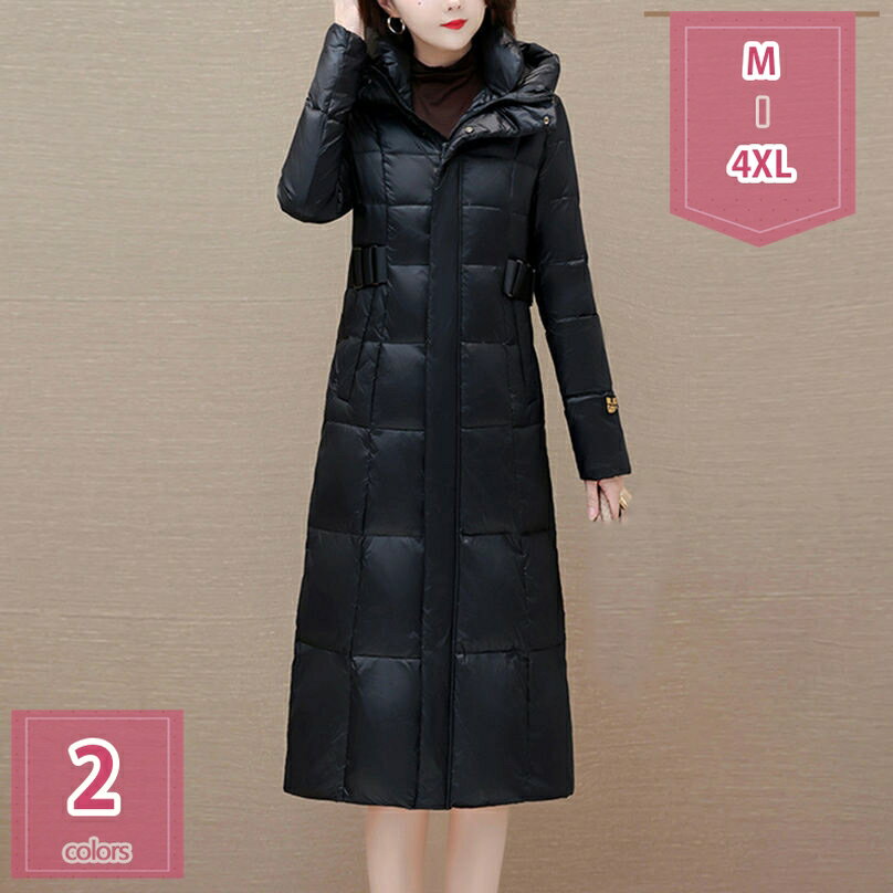 膝下 ベンチコート マキシ丈 レディース 冬 可愛い フード付き 中綿コート アウター ロングコート ジャンパー ファッション ハイネック ジップアップ 厚手 軽量 バイク 通勤 通学 秋冬 冬アウター きれいめ 冬服 可愛い holosbird-goods1