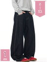1600円OFFクーポン ジーンズ デニム ジーパン ストレート ワイドデニム ワイドパンツ バギーパンツ ボトムス ズボン メンズ バギージーンズ holosbird-goods1