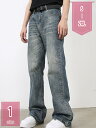 1600円OFFクーポン デニムパンツ メンズ ブーツカット ヴィンテージ加工 ダメージ デニム パンツ ブーツカット ジーンズ ジーパン カジュアル おしゃれ ゴルフ 股上深め ゆったり 春 夏 秋 holosbird-goods1