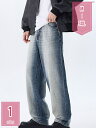 1600円OFFクーポン デニムパンツ メンズ ワイド ジーパン Gパン 大きいサイズ ワイドデニム バギーパンツ 紳士 男性 ゆったり カジュアル ストリート系 holosbird-goods1