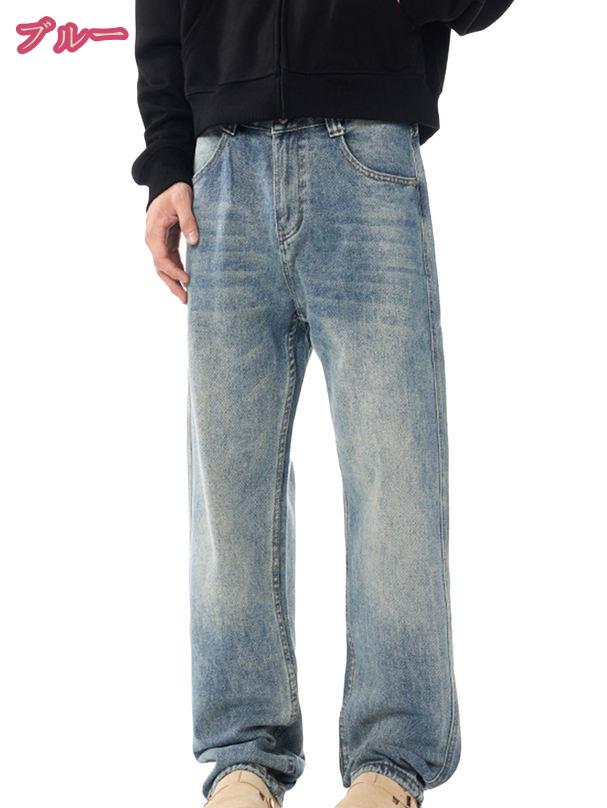 777円OFFクーポン メンズ デニム バギー デニムパンツ ジーンズ ジーパン Gパン ボトムス 大きいサイズ メンズ 男性用 ストレート ロングパンツ holosbird-goods1