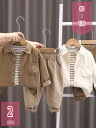 800円OFFクーポン ベビー服 上下セット 3点セット 子供服 男の子 女の子 ロングパンツ セットアップ ブラウス かっこいい カジュアル ジャケット アウター 長袖 秋服 春服 ボーイズ 七五三 卒園 卒業 通園 お宮参り 1歳 2歳 3歳 holosbird-goods1