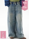 子供服 デニムダメージジーンズ 女の子 デニムパンツ ジーパン 春 夏 秋 キッズ ボトムス 長ズボン ジュニアパンツ 子ども服 お出かけヒップポップ holosbird-goods1