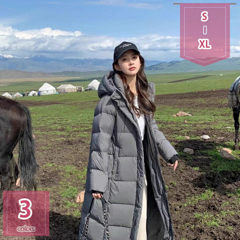 フード付き ダウンコート メンズ レディース ユニセックス ペアルック アウターコート ダウンジャケット ロング丈 ビジネス コート 水 厚手 アウター 冬服 通勤 防寒着 男性用/女性用 ジャケット 着痩せ 大きいサイズ holosbird-goods1