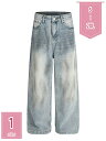 1600円OFFクーポン パンツ デニム ジーパン メンズ バギーパンツ ワイドジーパン ズボン ゆったり Gパン 太め 色落ち シンプル メンズデニム ストリート 春秋 大きいサイズ holosbird-goods1