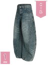 1600円OFFクーポン ワイドパンツ デニム メンズ ビンテージ ウォッシュ加工 デニムパンツ バギー ゆったり ジーパン シンプル おしゃれ holosbird-goods1