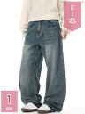 1600円OFFクーポン ワイドパンツ メンズ デニム ウォッシュ加工 バギーパンツ 太い ボトム ボトムス 大きいサイズ メンズファッション 春 夏 秋 ストリート系 カジュアル holosbird-goods1