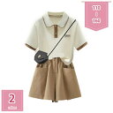 子供服 女の子 ジャージ 半袖Tシャツ ショートパンツ キッズ 上下 セットアップ ガールズ スポーツウェア スウェット トレーナー カジュアル おしゃれ 普段着 通園通学 夏 ゆったり 韓国風 部屋着 ジュニア服 運動着 可愛い holosbird-goods1
