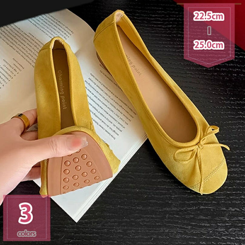 1000円OFFクーポン フラットシューズ ローヒール レディース パンプス リボン付き かわいい 通勤 防滑底 疲れない おしゃれ シューズ ラウンドトゥ ぺたんこ カジュアル靴 女性用 痛くない 歩きやすい オフィス OL 冠婚葬祭 holosbird-goods1