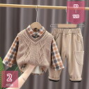 300円OFFクーポン 入園式 子供服 男の子 フォーマルスーツ キッズ 長袖 シャツ ニットカーディガン 入学スーツ フォーマル 上下セット 子ども服 赤ちゃ...