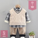500円OFFクーポン 子供スーツ 男の子 フォーマル 子供服 秋冬 3点セット シャツ ニットベスト 上下セット 洋服 キッズ 長袖 子ども服 春秋冬 防寒 ...