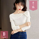1600円OFFクーポン レディース ニット セーター トップス カットソー プルオーバー 秋服 春服 長袖 ゆったり ファッション オフショルダー 肩出し セ...