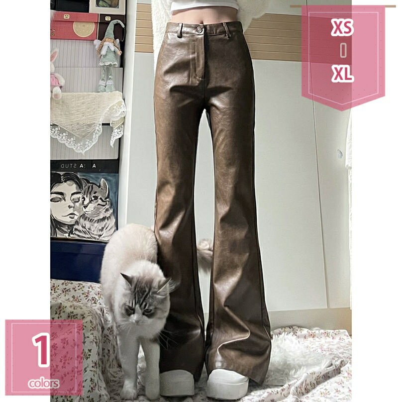 300円OFFクーポン 大きいサイズ PU革パンツ レザーパンツ パンタロンパンツ フェイクレザー ワイドパン..